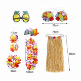 Maxbell hawaiian Skirt Costume Set Fancy Dress Luau National Dress Cosplay 80cm Brown