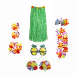 Maxbell hawaiian Skirt Costume Set Fancy Dress Luau National Dress Cosplay 80cm Green