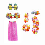 Maxbell hawaiian Skirt Costume Set Fancy Dress Luau National Dress Cosplay 80cm Pink