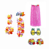 Maxbell hawaiian Skirt Costume Set Fancy Dress Luau National Dress Cosplay 80cm Pink