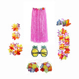 Maxbell hawaiian Skirt Costume Set Fancy Dress Luau National Dress Cosplay 80cm Pink