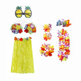 Maxbell hawaiian Skirt Costume Set Fancy Dress Luau National Dress Cosplay 60cm Yellow