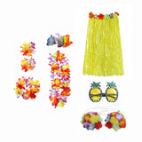 Maxbell hawaiian Skirt Costume Set Fancy Dress Luau National Dress Cosplay 60cm Yellow