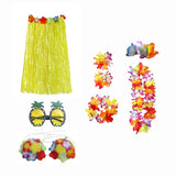 Maxbell hawaiian Skirt Costume Set Fancy Dress Luau National Dress Cosplay 60cm Yellow