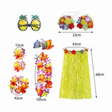 Maxbell hawaiian Skirt Costume Set Fancy Dress Luau National Dress Cosplay 60cm Yellow