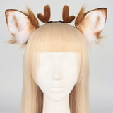 Maxbell Deer Shape Headband Cosplay Ornament Decoration Soft Party Adorable Brown