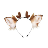 Maxbell Deer Shape Headband Cosplay Ornament Decoration Soft Party Adorable Brown
