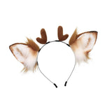Maxbell Deer Shape Headband Cosplay Ornament Decoration Soft Party Adorable Brown