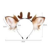 Maxbell Deer Shape Headband Cosplay Ornament Decoration Soft Party Adorable Brown