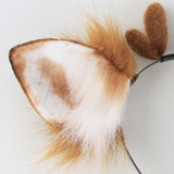 Maxbell Deer Shape Headband Cosplay Ornament Decoration Soft Party Adorable Brown