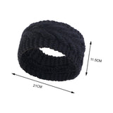 Maxbell Elastic Knitting Headband Headwear Thick Hair Bands for Girls Women Workout Black