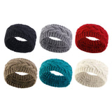 Maxbell Elastic Knitting Headband Headwear Thick Hair Bands for Girls Women Workout Black