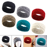 Maxbell Elastic Knitting Headband Headwear Thick Hair Bands for Girls Women Workout Black