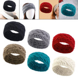 Maxbell Elastic Knitting Headband Headwear Thick Hair Bands for Girls Women Workout Black