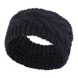 Maxbell Elastic Knitting Headband Headwear Thick Hair Bands for Girls Women Workout Black
