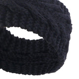 Maxbell Elastic Knitting Headband Headwear Thick Hair Bands for Girls Women Workout Black