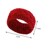 Maxbell Elastic Knitting Headband Headwear Thick Hair Bands for Girls Women Workout Red