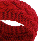 Maxbell Elastic Knitting Headband Headwear Thick Hair Bands for Girls Women Workout Red