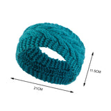 Maxbell Elastic Knitting Headband Headwear Thick Hair Bands for Girls Women Workout Blue