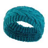 Maxbell Elastic Knitting Headband Headwear Thick Hair Bands for Girls Women Workout Blue