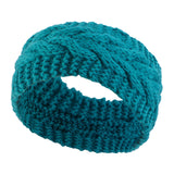 Maxbell Elastic Knitting Headband Headwear Thick Hair Bands for Girls Women Workout Blue