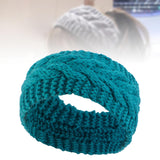 Maxbell Elastic Knitting Headband Headwear Thick Hair Bands for Girls Women Workout Blue