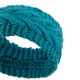 Maxbell Elastic Knitting Headband Headwear Thick Hair Bands for Girls Women Workout Blue