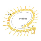 Maxbell Stylish Women Waist Chain Belt Decorative Waistband for Costume Dress Outfit Style A 105cmx8cm