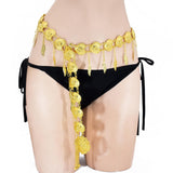 Maxbell Stylish Women Waist Chain Belt Decorative Waistband for Costume Dress Outfit Style A 105cmx8cm