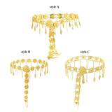 Maxbell Stylish Women Waist Chain Belt Decorative Waistband for Costume Dress Outfit Style A 105cmx8cm