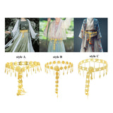 Maxbell Stylish Women Waist Chain Belt Decorative Waistband for Costume Dress Outfit Style A 105cmx8cm