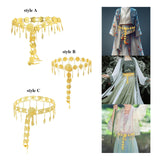 Maxbell Stylish Women Waist Chain Belt Decorative Waistband for Costume Dress Outfit Style A 105cmx8cm