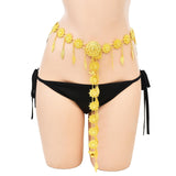 Maxbell Stylish Women Waist Chain Belt Decorative Waistband for Costume Dress Outfit Style B 102cmx8cm