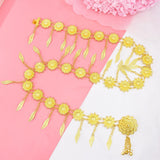 Maxbell Stylish Women Waist Chain Belt Decorative Waistband for Costume Dress Outfit Style B 102cmx8cm