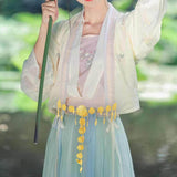 Maxbell Stylish Women Waist Chain Belt Decorative Waistband for Costume Dress Outfit Style B 102cmx8cm