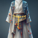 Maxbell Stylish Women Waist Chain Belt Decorative Waistband for Costume Dress Outfit Style B 102cmx8cm