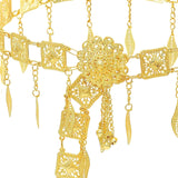 Maxbell Stylish Women Waist Chain Belt Decorative Waistband for Costume Dress Outfit Style C 105cmx8cm