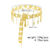 Maxbell Stylish Women Waist Chain Belt Decorative Waistband for Costume Dress Outfit Style C 105cmx8cm