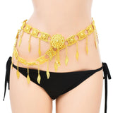 Maxbell Stylish Women Waist Chain Belt Decorative Waistband for Costume Dress Outfit Style C 105cmx8cm