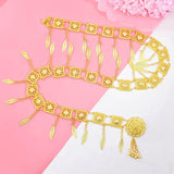 Maxbell Stylish Women Waist Chain Belt Decorative Waistband for Costume Dress Outfit Style C 105cmx8cm