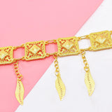 Maxbell Stylish Women Waist Chain Belt Decorative Waistband for Costume Dress Outfit Style C 105cmx8cm