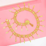 Maxbell Stylish Women Waist Chain Belt Decorative Waistband for Costume Dress Outfit Style C 105cmx8cm