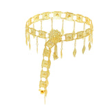 Maxbell Stylish Women Waist Chain Belt Decorative Waistband for Costume Dress Outfit Style C 105cmx8cm