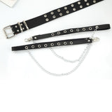 Maxbell Gothic Women Waist Chain Belt for Girls Dress Lightweight for Parties Tassel Double Row 2 Belts