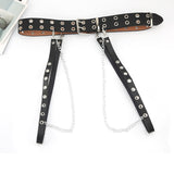 Maxbell Gothic Women Waist Chain Belt for Girls Dress Lightweight for Parties Tassel Double Row 2 Belts