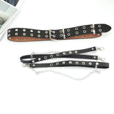 Maxbell Gothic Women Waist Chain Belt for Girls Dress Lightweight for Parties Tassel Double Row 2 Belts