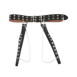 Maxbell Gothic Women Waist Chain Belt for Girls Dress Lightweight for Parties Tassel Double Row 2 Belts
