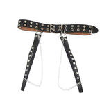 Maxbell Gothic Women Waist Chain Belt for Girls Dress Lightweight for Parties Tassel Double Row 2 Belts