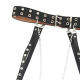Maxbell Gothic Women Waist Chain Belt for Girls Dress Lightweight for Parties Tassel Double Row 2 Belts