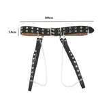 Maxbell Gothic Women Waist Chain Belt for Girls Dress Lightweight for Parties Tassel Double Row 2 Belts